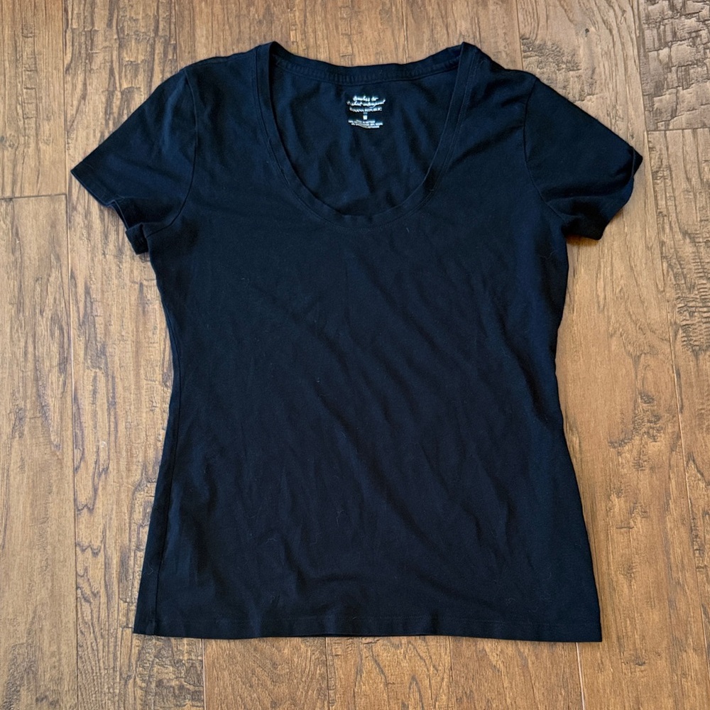 Banana Republic Black Short Sleeve Tee
